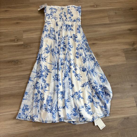 Abercrombie & Fitch Camille Strapless Godet Midi Dress Size S - Picture 6 of 6